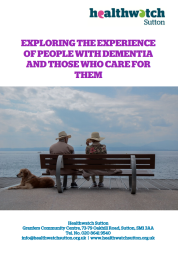 front cover of carers of people with dementia report 