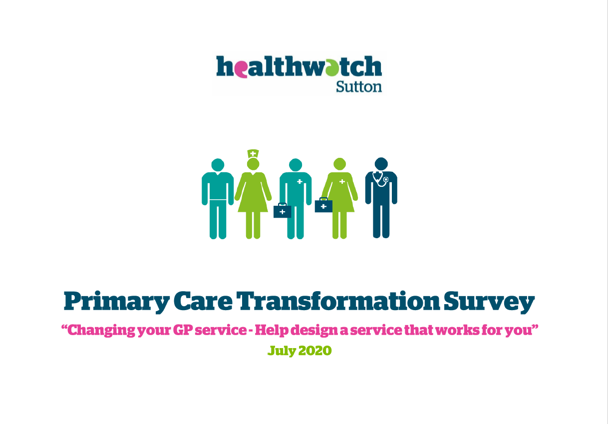 front cover of primary care transformation survey report 