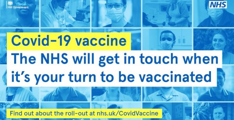 covid vaccine roll out - the nhs will get in touch when it is your turn