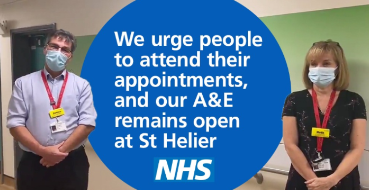 St Helier urge people to attend appointments and A&E 