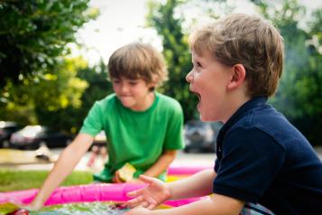 Two boys playing