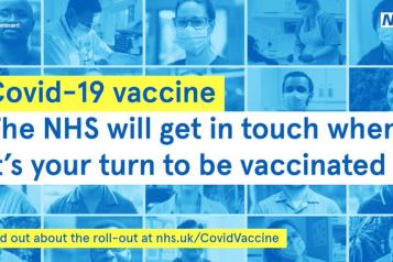 covid vaccine roll out - the nhs will get in touch when it is your turn