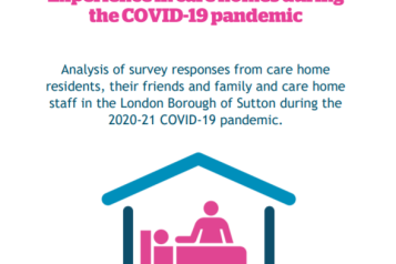 Front page of experiences in care homes during covid-19 report