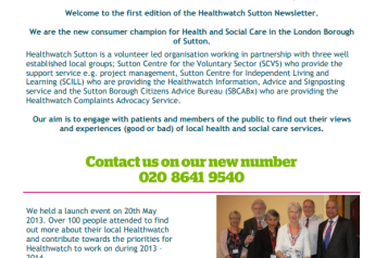 Summer 2013 newsletter front cover