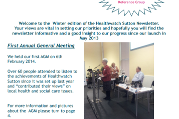 front cover newsletter winter 2013