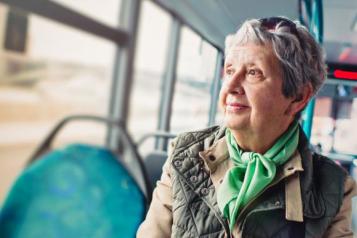 lady on the bus