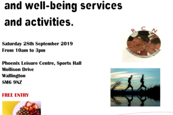 RCN health and wellbeing brunch flyer