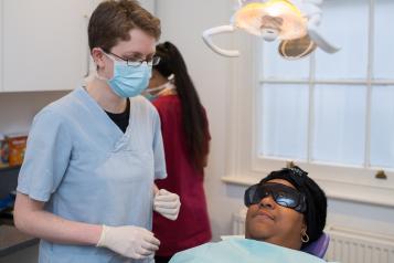 dentist treating a patient 