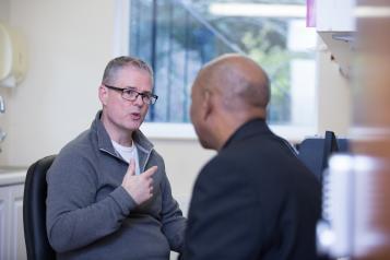 doctor talking to patient 