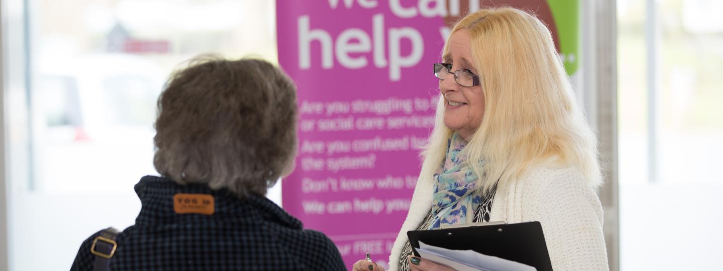 Volunteer asking people's views on health and social care