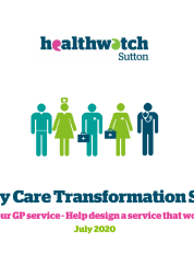 front cover of primary care transformation survey report 
