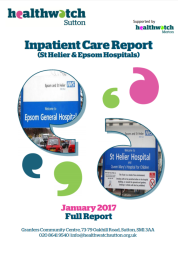 front cover of inpatient care report 